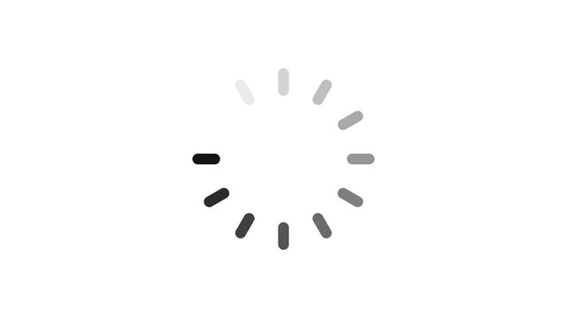 Animated of circle loading icon .Wheel loading concept icon white background.