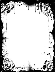 Abstract floral frame