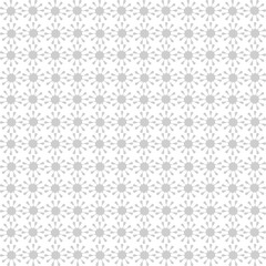 Fototapeta premium Title: Seamless Modern Grey Flower Petal Geometric Pattern on White