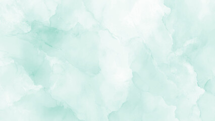 Fototapeta premium Soft green watercolor texture background with white highlights and subtle color variations