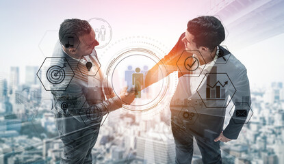 Business teamwork system showing digital communication and performance tracking. Teamwork improves collaboration, drives success, teamwork enhances planning, and teamwork supports productivity. Vouch