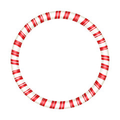 Candy Cane Round Christmas Frame background 
