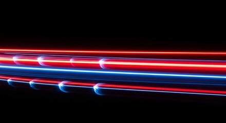 Vibrant Light Trails Illuminating the Darkness with Motion and Energy