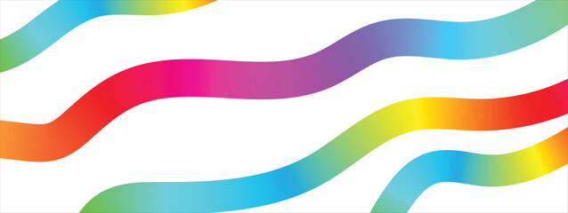 colorful gradient curved line. wavy line. gradient line on a white background.