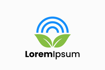 Leaf Signal Vector Logo Premium 