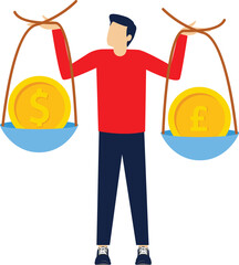 Social media illustration, business concept, web design

