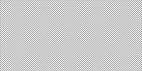 Black polka dots seamless pattern on white background. Halftone minimalist abstract wall in diagonal lines. Vector eps 10