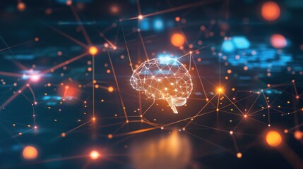 Digital brain network image for technology content