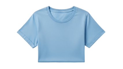 Isolated light blue short sleeve t-shirt for apparel design mockups and advertising material