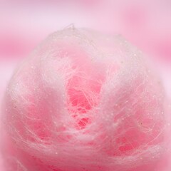 Fototapeta premium Macro Close-up of Sweet Pink Cotton Candy Texture