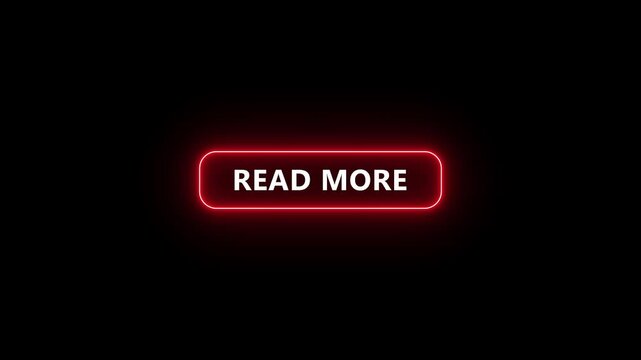 Neon Learn button with Learn written on it and dark futuristic interface, bright button animation in the shape of a hood.