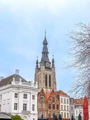 Obraz premium Street view of Kortrijk, Belgium