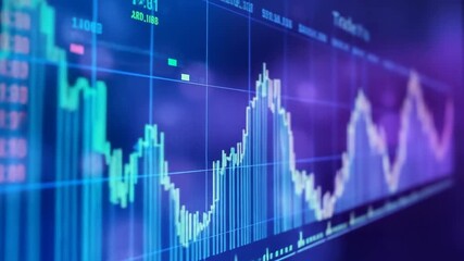 Abstract financial chart data visualization analysis background - Powered by Adobe
