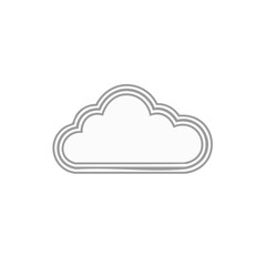 Fototapeta premium Simple Cloud Outline Icon Illustration for Weather Forecasting and Digital Storage