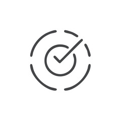 Checkmark in Circle Approval Icon Acceptance Symbol Validation