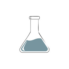 Erlenmeyer Flask with Liquid Experimentation and Science Conical Flask Design