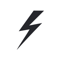 Bold Lightning Bolt Icon Vector Graphic Simple Electricity Symbol for Web Design or Modern Concept