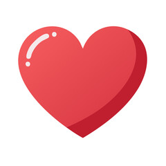 Red Heart Icon Symbol of Love Romance Affection Valentine's Day Anniversary Gift Present Celebration