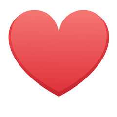 Isolated Red Heart Shape Icon Symbol of Love Romance Passion Feelings Emotions Affection