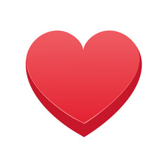 Symbolic Red Heart with Light Shadow Effect for Valentine's Day or Love Concept