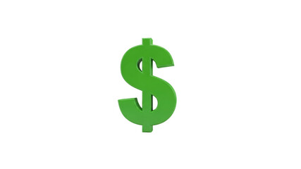 Obraz premium Isolated Green Dollar Sign