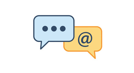 Digital communication and instant messaging with email notification concept