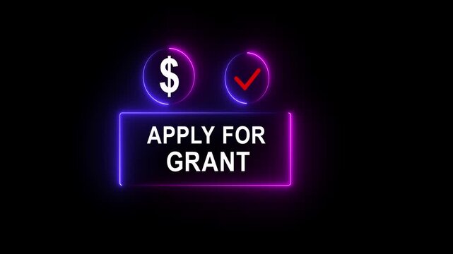 Apply for grant concept with finger pointing digital button startup engineering lab environment for funding opportunity and innovation support 4k video...