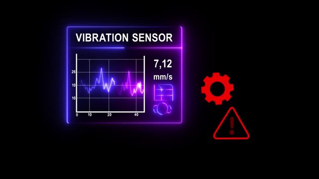 Predictive maintenance engineer uses vibration sensor technology to monitor machine condition and prevent equipment failure in industrial settings 4k video...