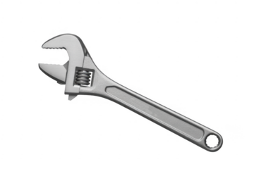Adjustable metal wrench adjustable wrench isolated on a transparent background