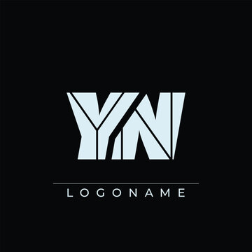 A sophisticated and professional logo design featuring the initials YN in a bold sans serif typeface suitable for various business branding purposes
