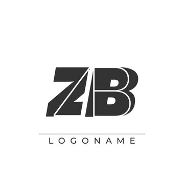 A sophisticated and professional logo design featuring the initials ZB in a bold sans serif typeface suitable for various business branding purposes