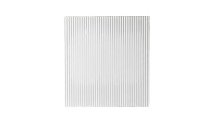 White corrugated cardboard texture with vertical ridges against black background paper