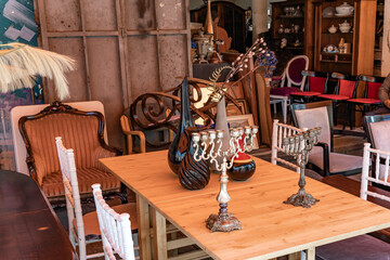 Used tableware, furniture