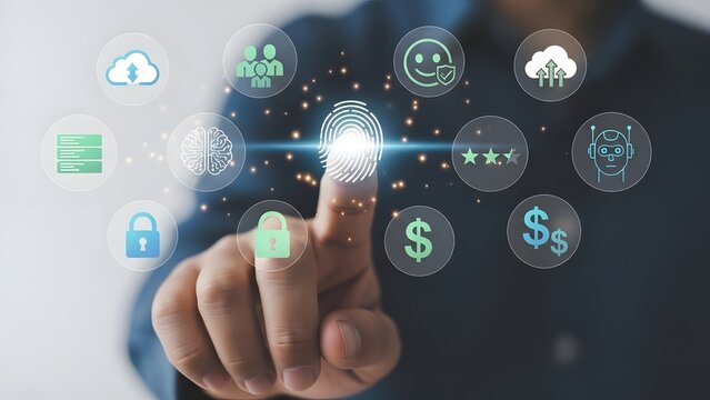 Cyber Security Biometric Scanning - Powered by Adobe