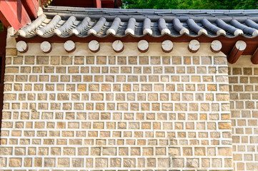 韓国ソウルにある宗廟のとても美しい風景A very beautiful view of the gate in Seoul, Korea