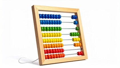 old abacus with colorful beads