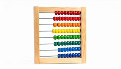 old abacus on white background