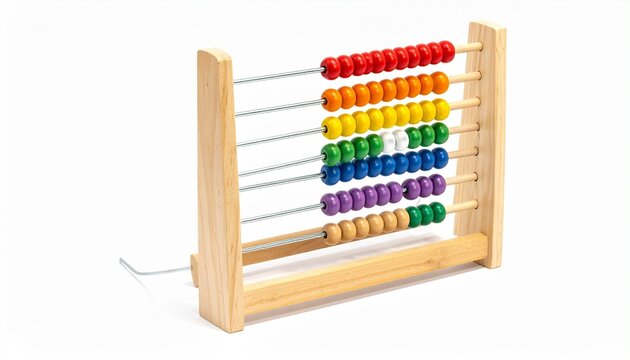 abacus with colorful numbers - Powered by Adobe