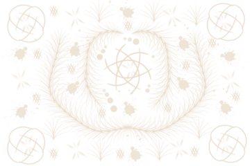 Abstract Floral Background - Elegant Floral Pattern Design in Soft Beige Tones on a Transparent Background - Suitable for Modern and Minimal Creative Projects