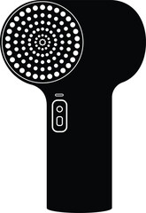 Steam iron black icon on white background