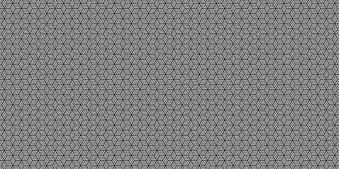 Abstract square fabric textile black and white seamless pattern. metal carbon metallic overlapping ornament geometric texture background.