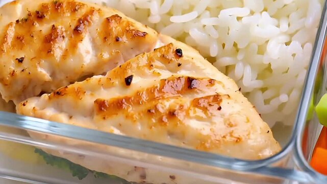 Gesunde Mahlzeit im Meal-Prep-Box