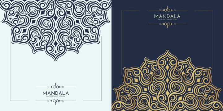 Elegant Decorative Mandala Background Template with Ornamental Round Design