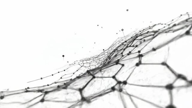 Abstract digital network structure on white background for technology use