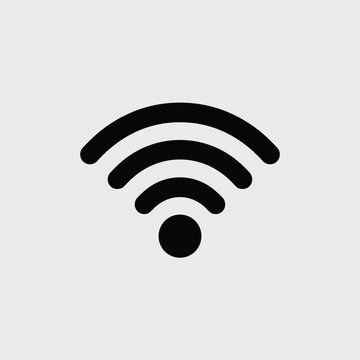 wi fi symbol icon on white background.