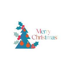 create a vector style simple  merry chirstmas day  white background.
 


