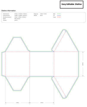 polygonal boxes triangle dieline template box dieline die lines packaging custom dieline  box cardboard box dieline pizza box dieline printable product packaging layout,