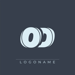 Obraz premium A sophisticated and professional logo design featuring the initials OD in a bold sans serif typeface suitable for various business branding purposes