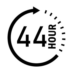 Forty four hour countdown timer icon