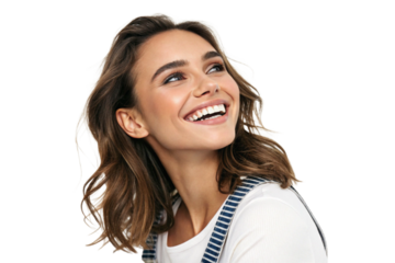 A young woman with a refreshing smile. Looking happy. A fulfilling life.